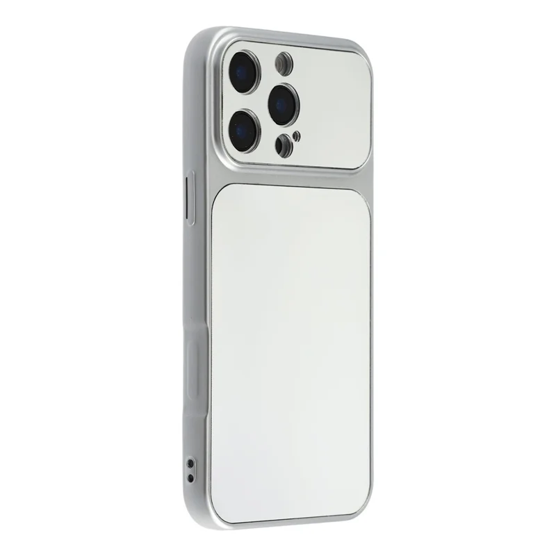 For iPhone 16 Pro Max Phone Case Mirror Electroplating TPU Cover - Silver