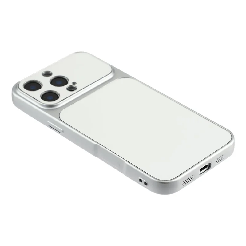 For iPhone 16 Pro Max Phone Case Mirror Electroplating TPU Cover - Silver