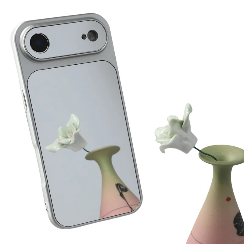 For iPhone Air Phone Case Mirror Electroplating TPU Cover - Silver