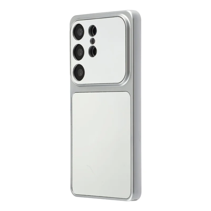 For Samsung Galaxy S24 Ultra Phone Case Mirror Electroplating TPU Cover - Silver