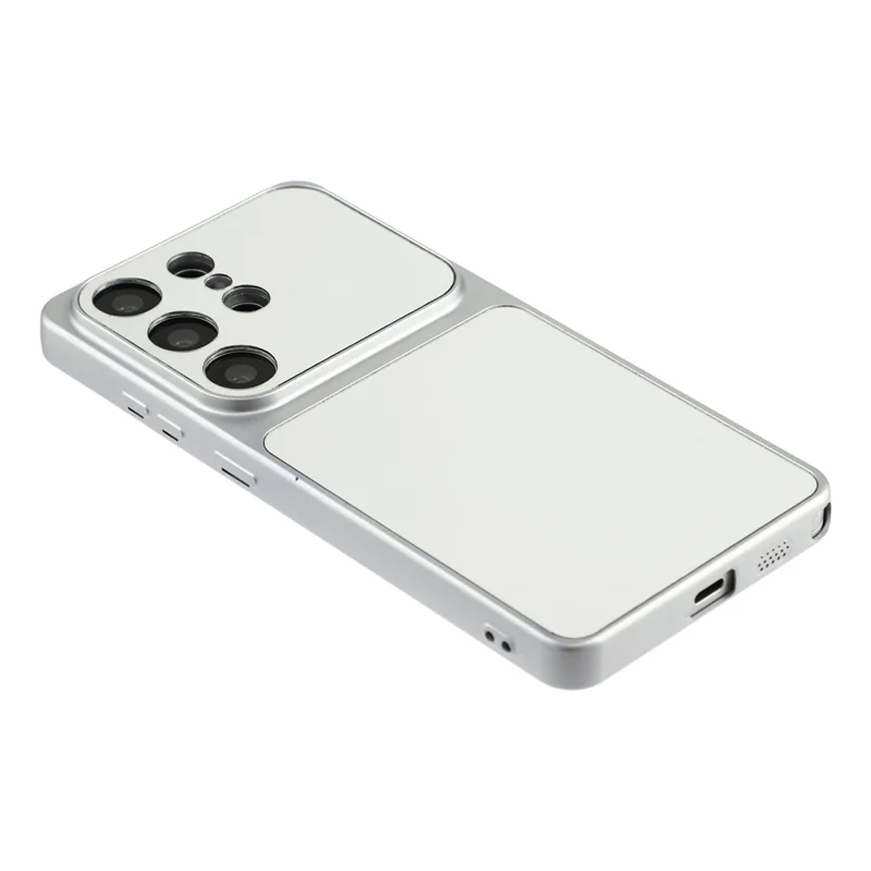 For Samsung Galaxy S24 Ultra Phone Case Mirror Electroplating TPU Cover - Silver