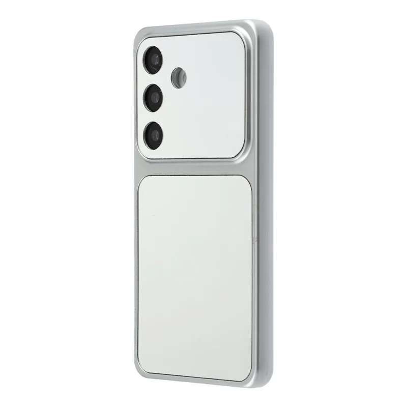 For Samsung Galaxy S25+ Phone Case Mirror Electroplating TPU Cover - Silver