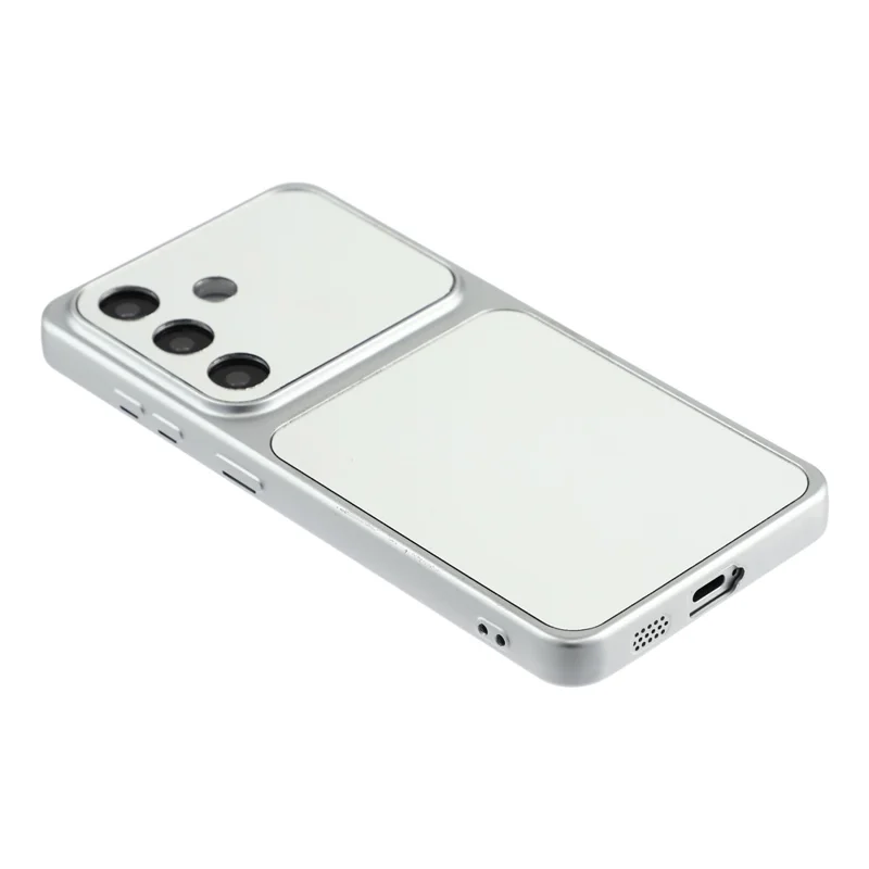 For Samsung Galaxy S25+ Phone Case Mirror Electroplating TPU Cover - Silver