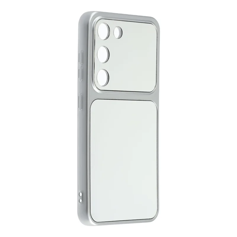 For Samsung Galaxy S23+ Phone Case Mirror Electroplating TPU Cover - Silver