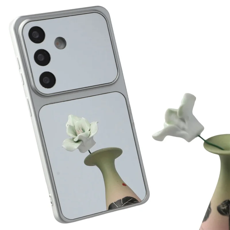 For Samsung Galaxy A36 5G Phone Case Mirror Electroplating TPU Cover - Silver