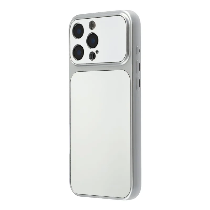 For iPhone 16 Pro Phone Case Mirror Electroplating TPU Cover - Silver