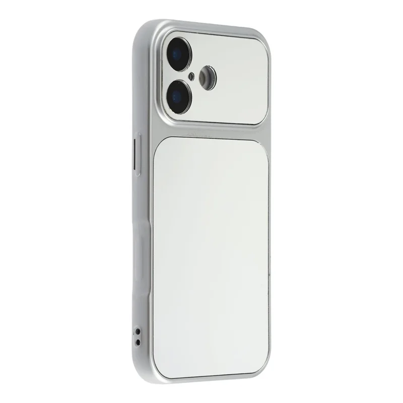 For iPhone 16 Phone Case Mirror Electroplating TPU Cover - Silver