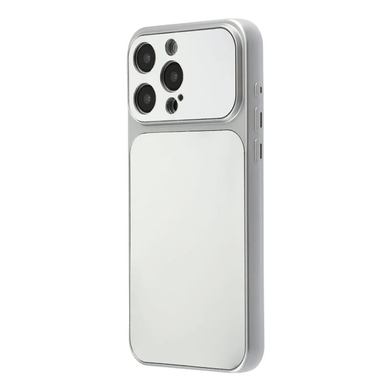 For iPhone 15 Pro Phone Case Mirror Electroplating TPU Cover - Silver