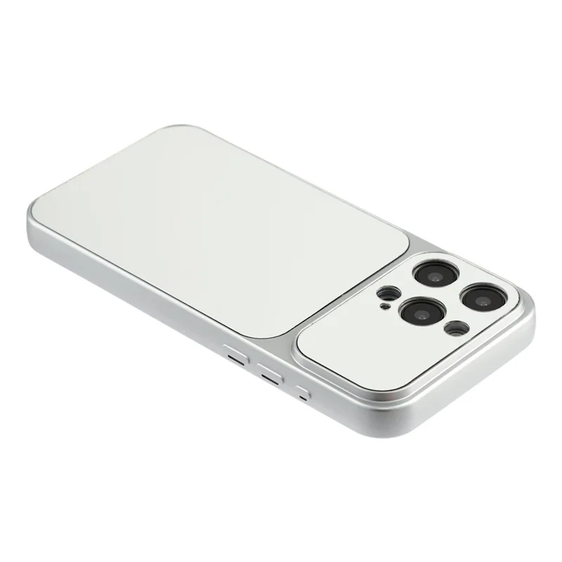 For iPhone 15 Pro Phone Case Mirror Electroplating TPU Cover - Silver