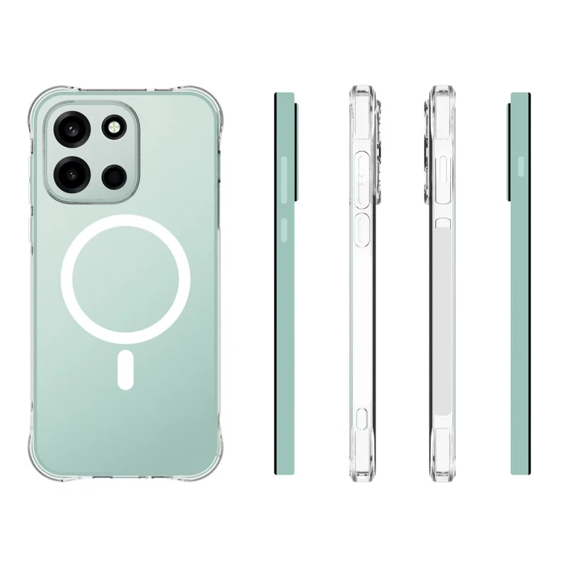 Bulk Purchasing For OnePlus Nord 6 5G Magnetic Case TPU Anti-drop Phone Back Cover - Transparent