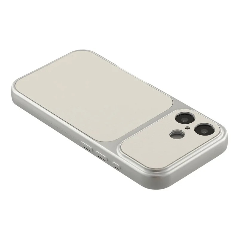 Für iPhone 16 Hülle, Lederbezug aus Schafleder-Optik, beschichtetes TPU-Handycover mit präzisen Kameraaussparungen – Weiß