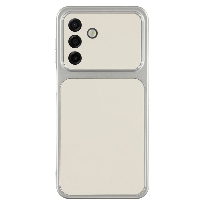 For Samsung Galaxy A16 5G / A16 4G Case Sheepskin Texture Leather Coated TPU Phone Cover with Precise Camera Cutouts - White