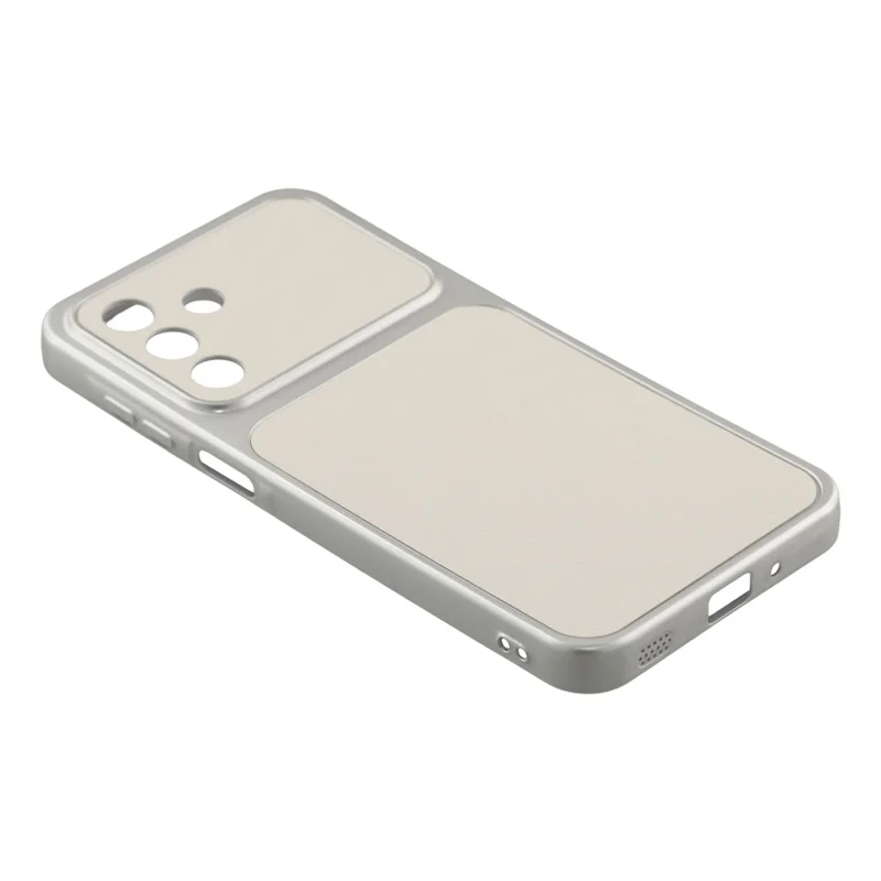 For Samsung Galaxy A16 5G / A16 4G Case Sheepskin Texture Leather Coated TPU Phone Cover with Precise Camera Cutouts - White