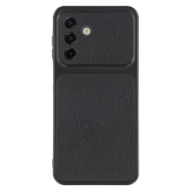 Cover per Samsung Galaxy A26 5G in Pelle PU con Texture a Pelle di Montone, Rivestimento in TPU con Fori Precisi per la Fotocamera - Nero