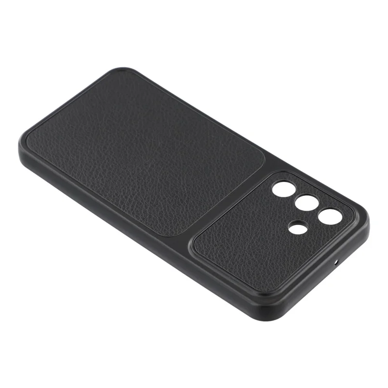 Cover per Samsung Galaxy A26 5G in Pelle PU con Texture a Pelle di Montone, Rivestimento in TPU con Fori Precisi per la Fotocamera - Nero