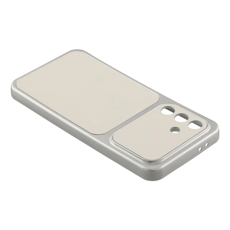 For Samsung Galaxy A56 5G Case Sheepskin Texture Leather Coated TPU Phone Cover with Precise Camera Cutouts - White