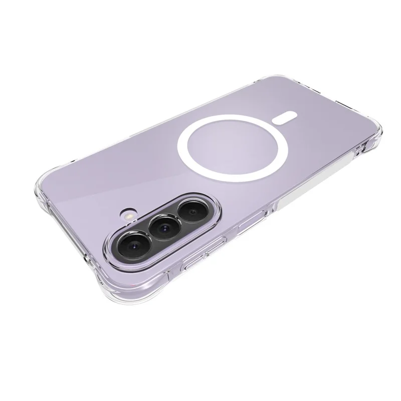 For Samsung Galaxy A57 5G Magnetic Case TPU Anti-drop Phone Back Cover - Transparent