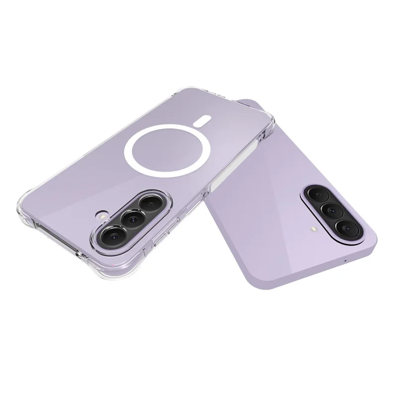 For Samsung Galaxy S26+ Magnetic Case TPU Anti-drop Phone Back Cover - Transparent