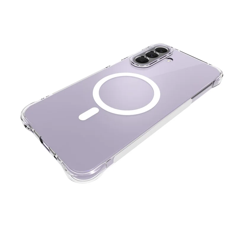 For Samsung Galaxy S26+ Magnetic Case TPU Anti-drop Phone Back Cover - Transparent