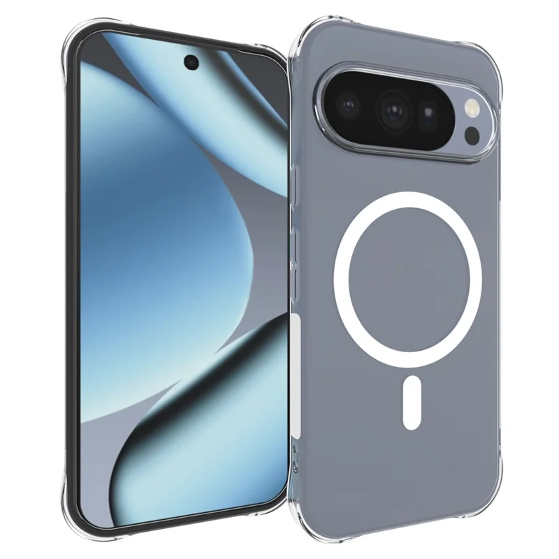 For Google Pixel 11 Pro Magnetic Case TPU Anti-drop Phone Back Cover - Transparent