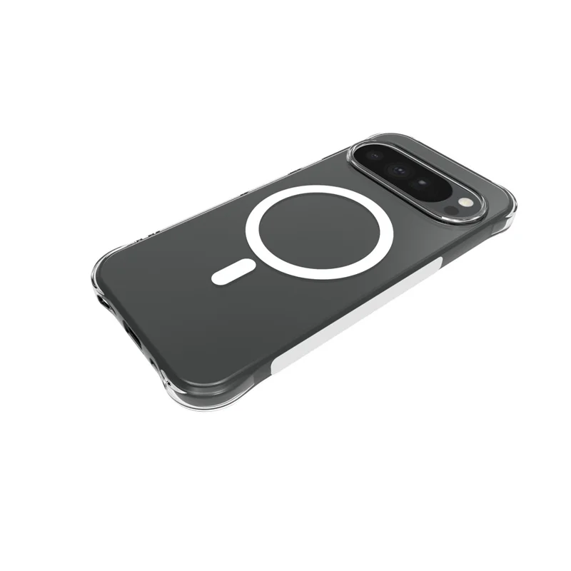 For Google Pixel 11 Pro XL Magnetic Case TPU Anti-drop Phone Back Cover - Transparent