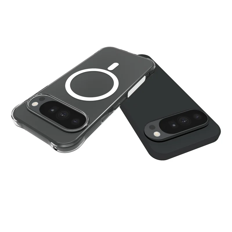 For Google Pixel 11 Pro XL Magnetic Case TPU Anti-drop Phone Back Cover - Transparent