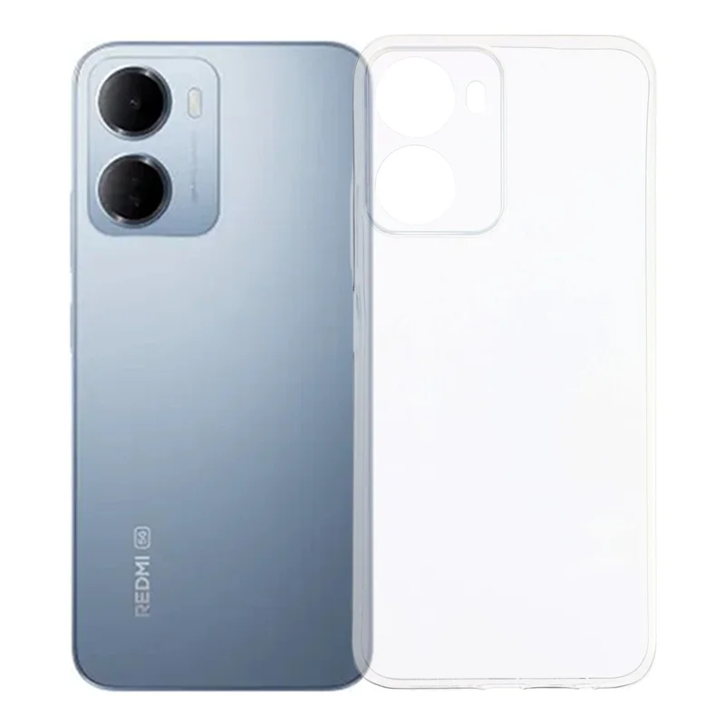For Xiaomi Redmi 15a 5G Back Cover Ultra Thin Flexible TPU Clear Phone Case - Transparent