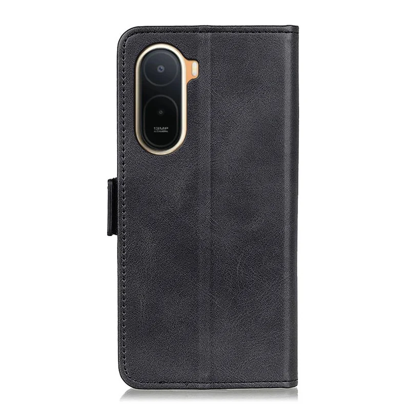 For Xiaomi Redmi A7 Pro 4G Case Stand Cowhide Texture PU Leather Phone Cover - Black