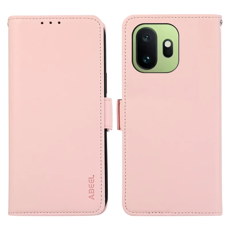 ABEEL For OnePlus 15T 5G Case Leather Phone Cover with RFID Blocking Wallet - Pink