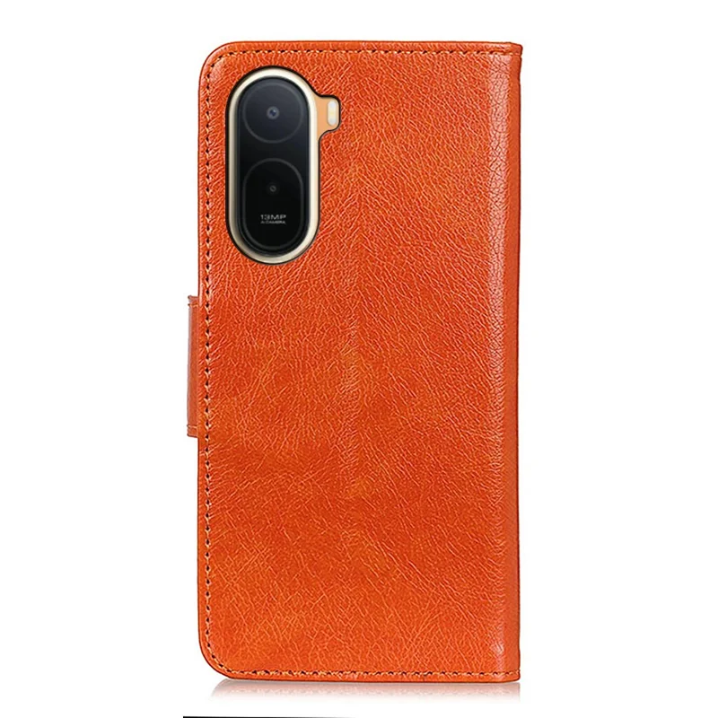 Case For Xiaomi Poco C85x 5G / Redmi A7 Pro 4G (171.56mm) / Redmi A7 Pro 5G Nappa Texture Split Leather Wallet Phone Cover - Orange