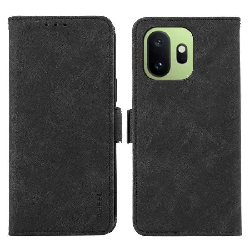 ABEEL til OnePlus 15T 5G Case PU-læder Folio stand View RFID-blokerende telefondæksel - Sort