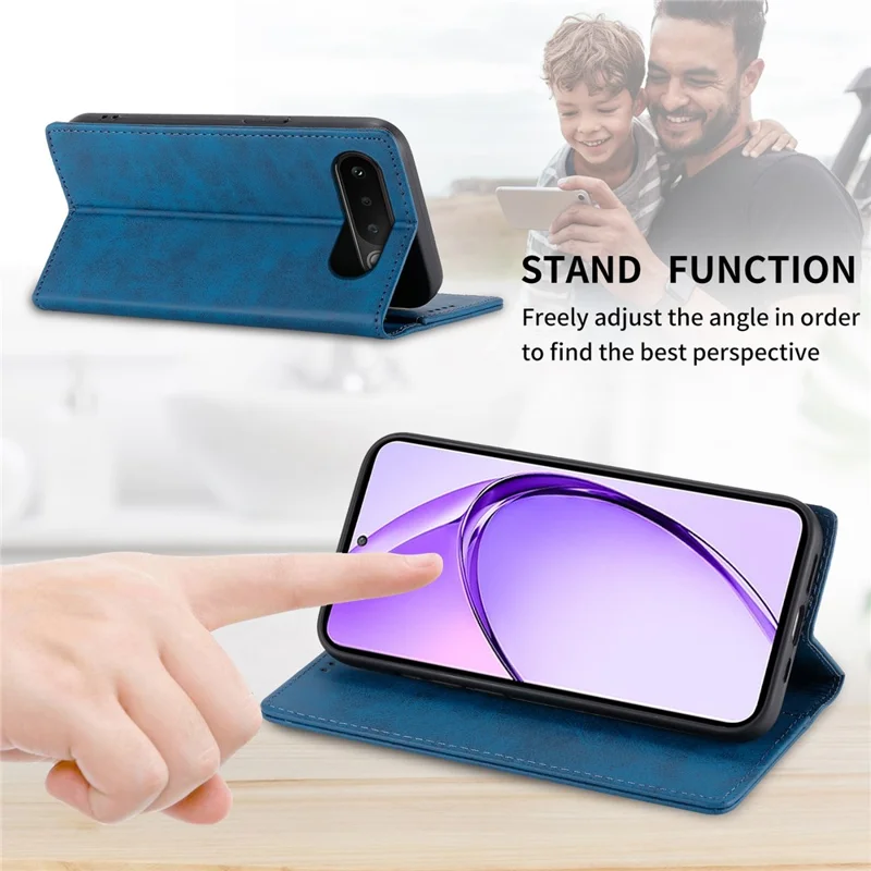 Чехол-кошелек для Realme 16 5G, блокировка RFID, чехол из искусственной кожи - Синий