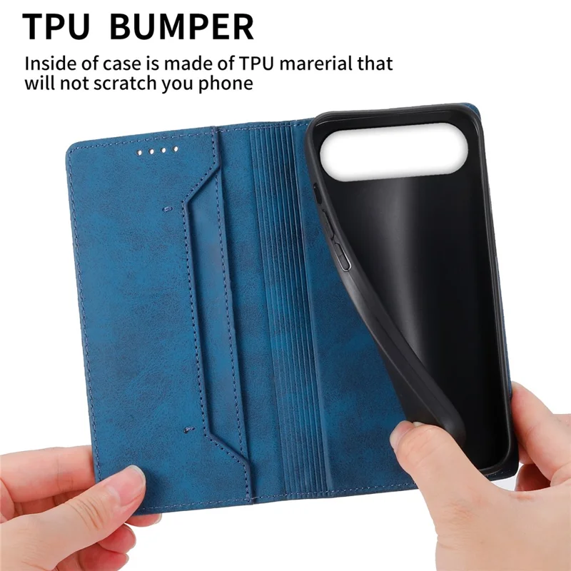 Чехол-кошелек для Realme 16 5G, блокировка RFID, чехол из искусственной кожи - Синий