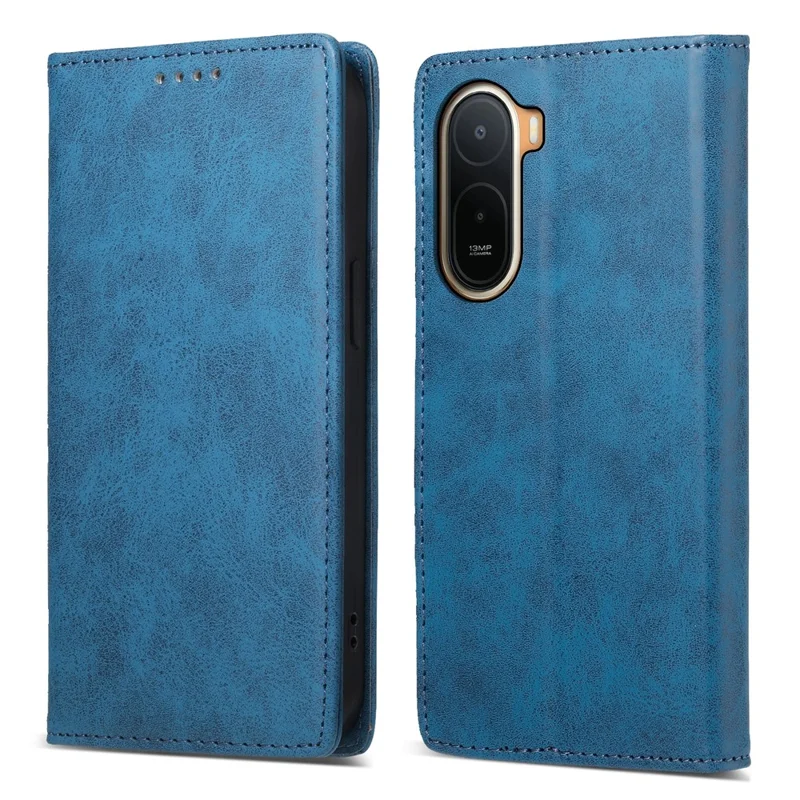 For Xiaomi Redmi A7 Pro 4G Wallet Case RFID Blocking PU Leather Phone Cover - Blue