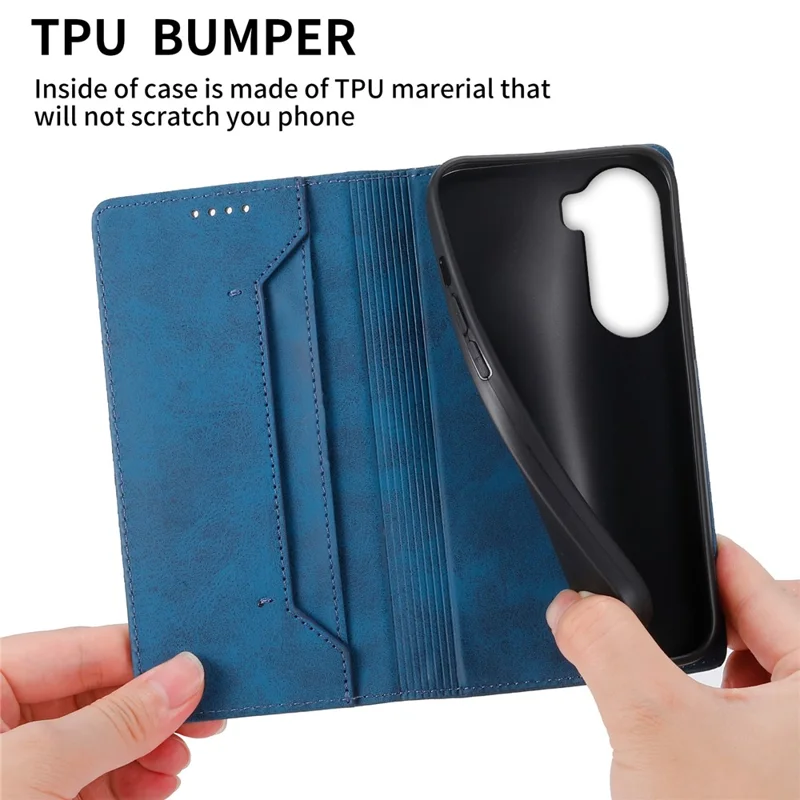 For Xiaomi Redmi A7 Pro 4G Wallet Case RFID Blocking PU Leather Phone Cover - Blue