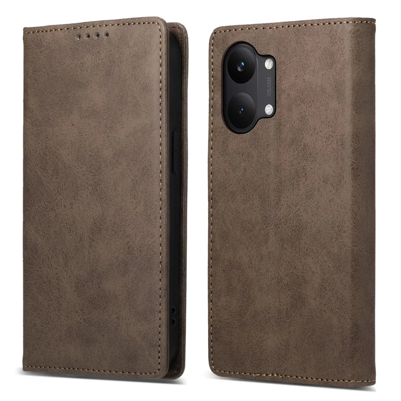 For Xiaomi Poco X8 Pro Max 5G / Redmi Turbo 5 Max 5G Wallet Case RFID Blocking PU Leather Phone Cover - Brown