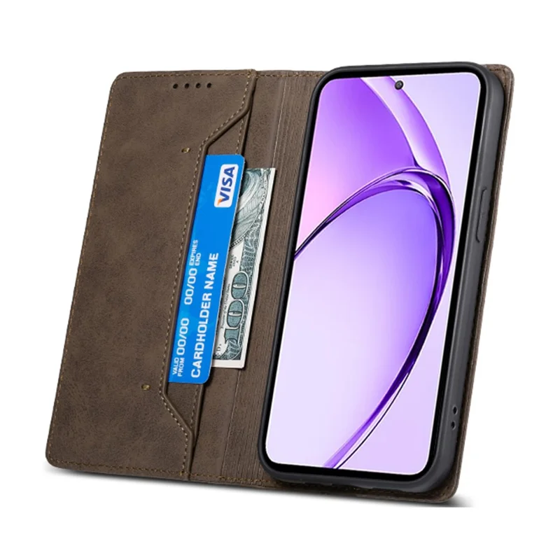 For Xiaomi Poco X8 Pro Max 5G / Redmi Turbo 5 Max 5G Wallet Case RFID Blocking PU Leather Phone Cover - Brown