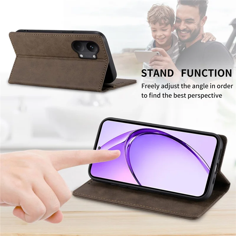 For Xiaomi Poco X8 Pro Max 5G / Redmi Turbo 5 Max 5G Wallet Case RFID Blocking PU Leather Phone Cover - Brown