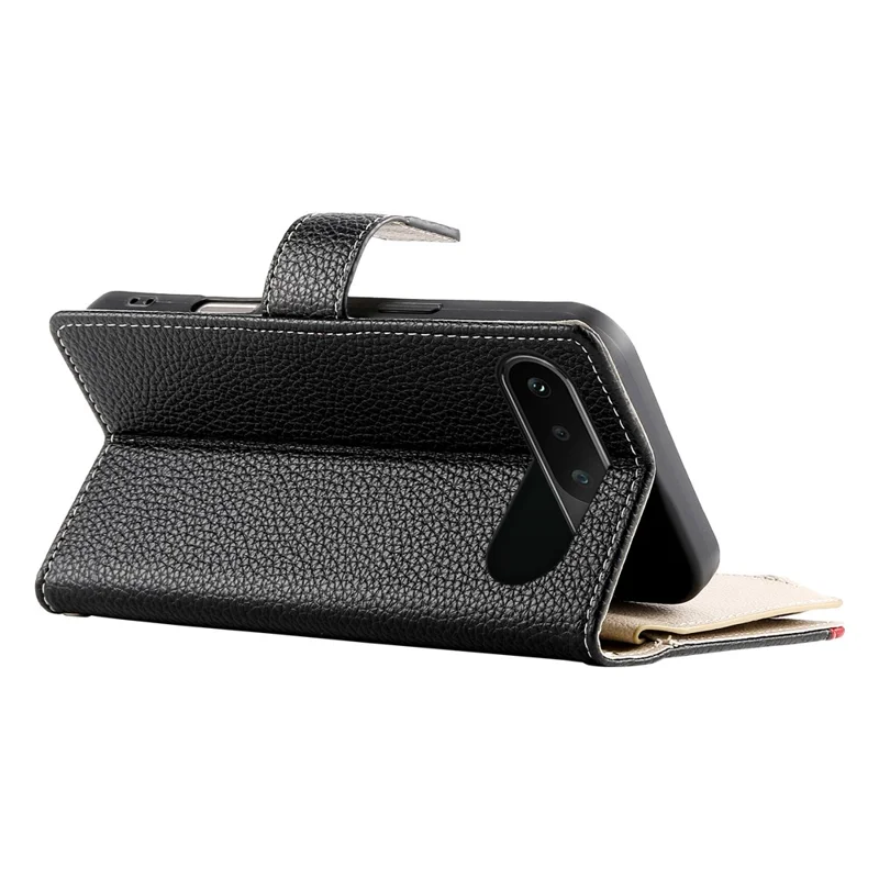 For Realme 16 5G Leather Case Zipper Wallet Color Splicing Flip Phone Cover with Straps - Black