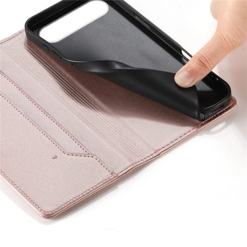 For Realme 16 5G Wallet Stand Case Line Splicing TPU PU Leather Phone Cover - Pink