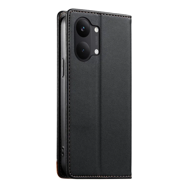 DIERFENG DF-018 Case for Xiaomi Poco X8 Pro Max 5G  /  Redmi Turbo 5 Max 5G RFID Blocking Wallet Leather Phone Cover with Color Splicing Logo Corner - Black