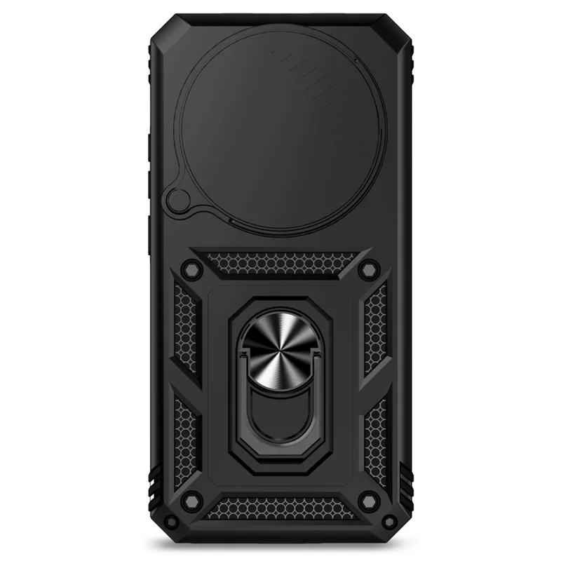 For Xiaomi Redmi Note 15 Pro 5G (Global) Case PC + TPU Phone Cover with Lens Protection Kickstand - Black