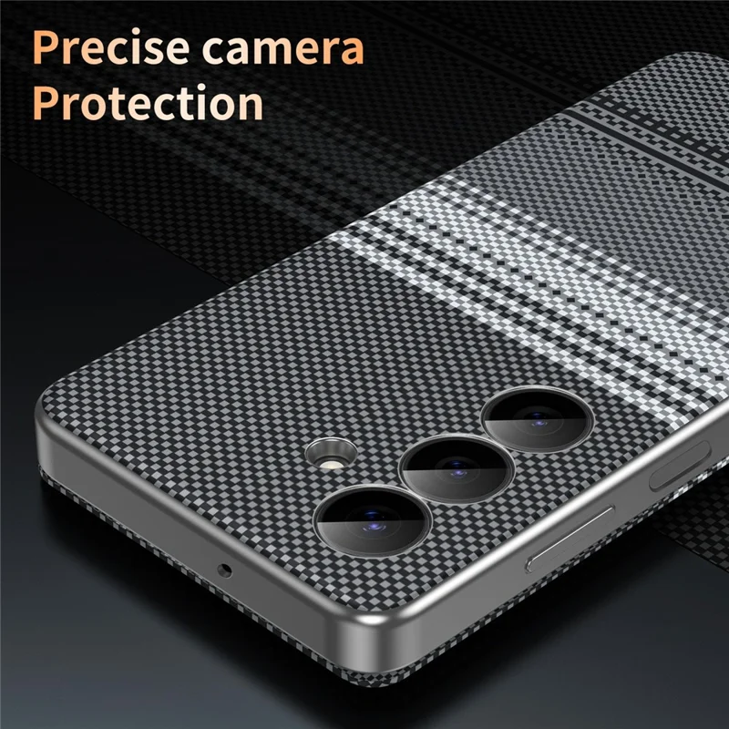 For Samsung Galaxy A16 5G  /  A16 4G Case Card Slot View Window Gradient Color Checkered Pattern Leather Phone Cover - Black