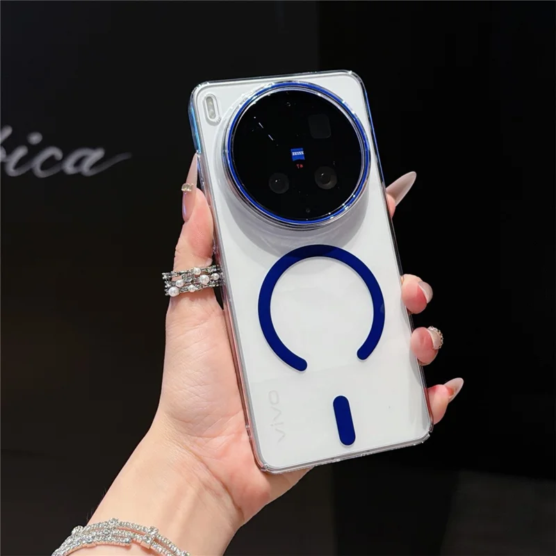 For vivo X300 Ultra 5G Magnetic Case Protective TPU + PC Phone Cover - Dark Blue