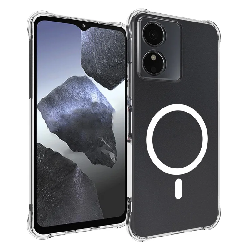 Achat en vrac pour HMD Key 4G / Aura 2 / Arc 4G Étui magnétique TPU arrière antichute pour téléphone - Transparent