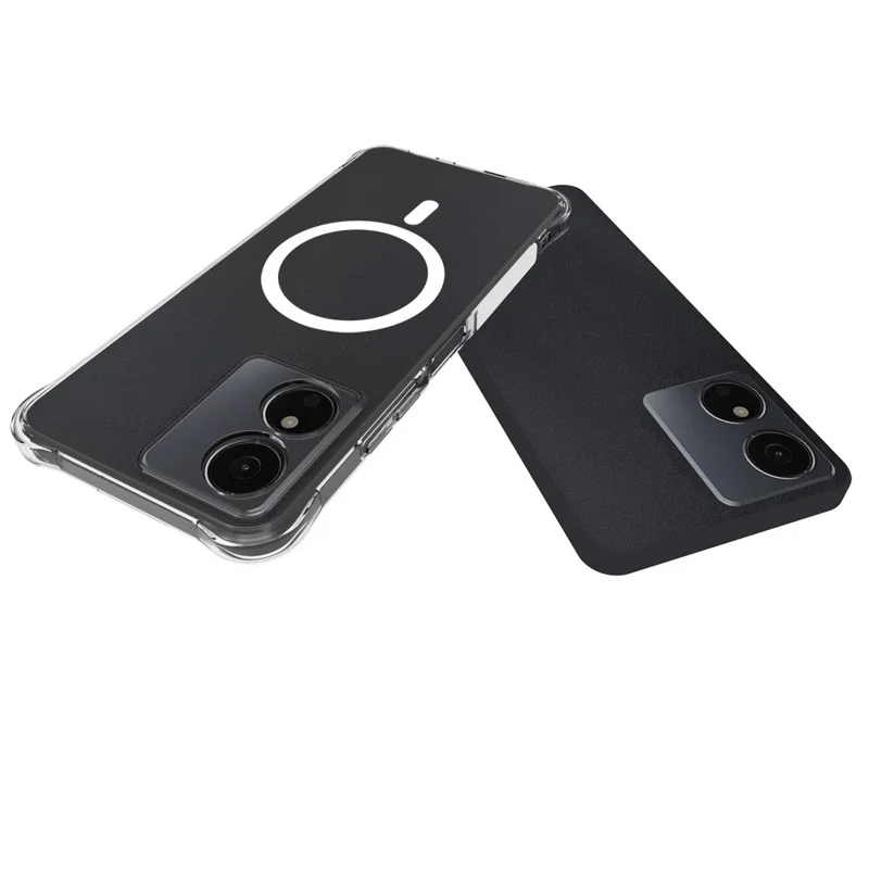 Achat en vrac pour HMD Key 4G / Aura 2 / Arc 4G Étui magnétique TPU arrière antichute pour téléphone - Transparent