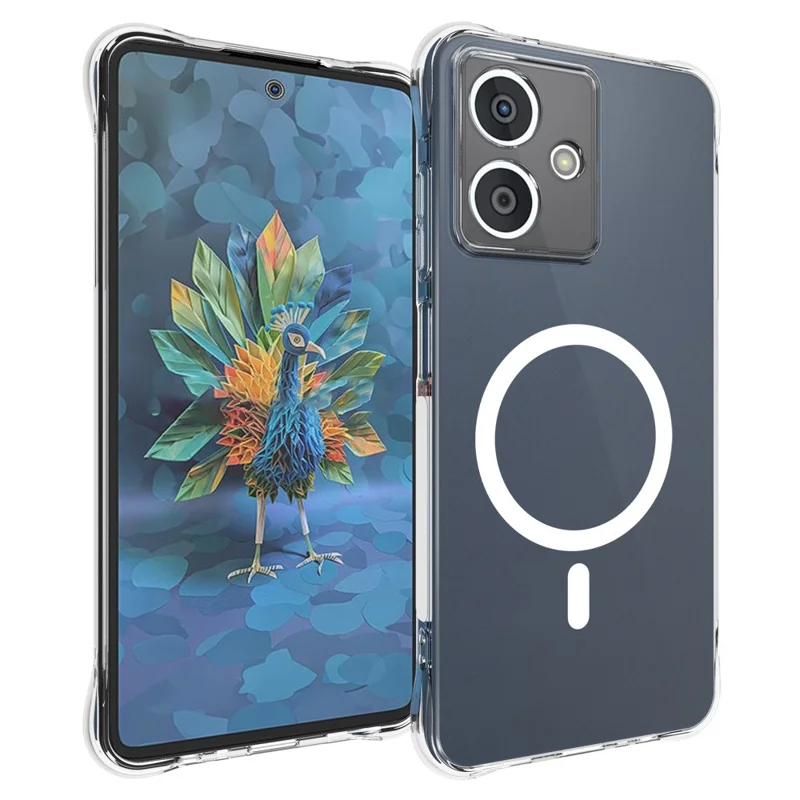 Hurtowa sprzedaż etui magnetycznego HMD Crest 5G z przezroczystego TPU antywypadkowego pokrywy tylnej telefonu – Przezroczyste