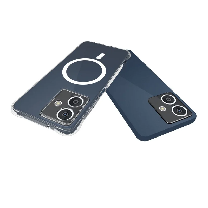 Hurtowa sprzedaż etui magnetycznego HMD Crest 5G z przezroczystego TPU antywypadkowego pokrywy tylnej telefonu – Przezroczyste