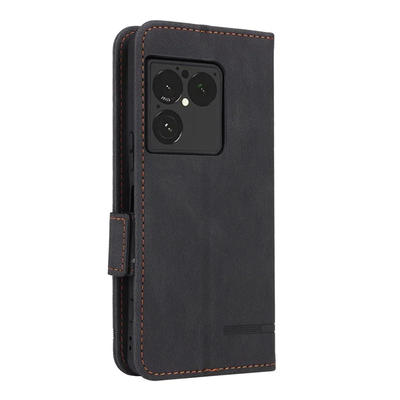 Чехол-книжка для Sony Xperia 1 VIII, черный, из искусственной кожи с металлическим декором, с отделением для карт и деньгами