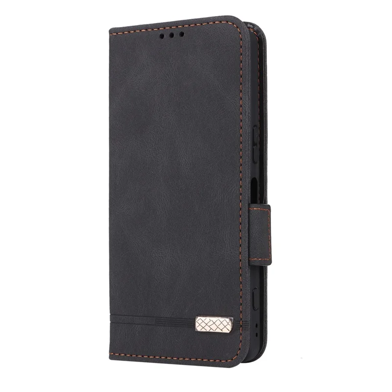 Чехол-книжка для Sony Xperia 1 VIII, черный, из искусственной кожи с металлическим декором, с отделением для карт и деньгами